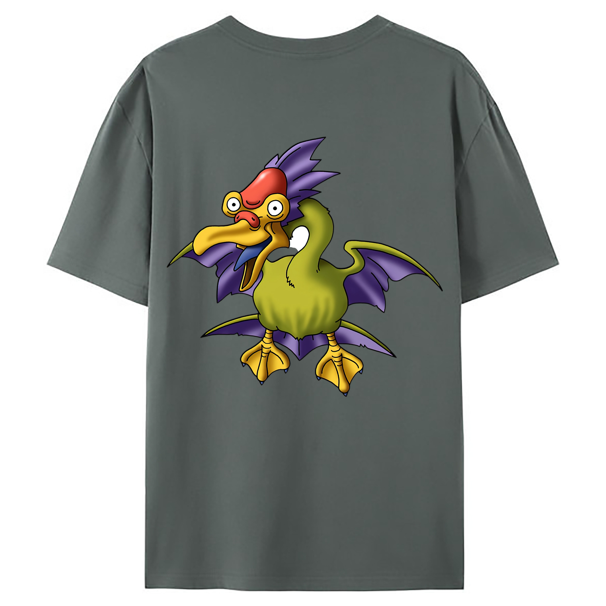 （画像用） ドラゴンクエスト Doragon Kuesuto Dragon Quest 綿100％ メンズ半袖Tシャツ（バックプリント） 通気性